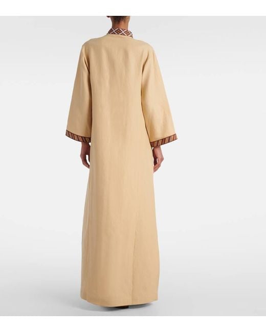 Caftan Tilde De Algodon Loro Piana de color Natural