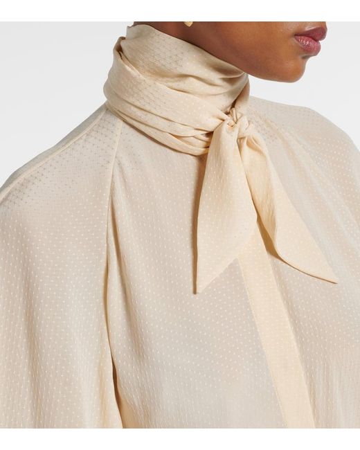 Loro Piana Natural Schluppenbluse Valmy Aus Seide