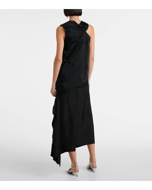 Jil Sander Black Top Aus Satin