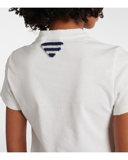 T-Shirt Blanc À Imprimé Logo Prada en coloris White