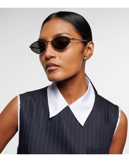 Miu Miu Gray Miu Regard Cat-Eye Sunglasses