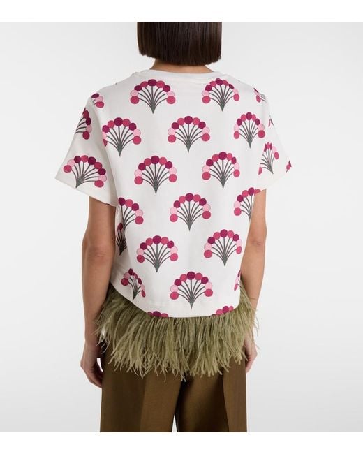LaDoubleJ Pink La Scala Printed Cotton Jersey T-Shirt