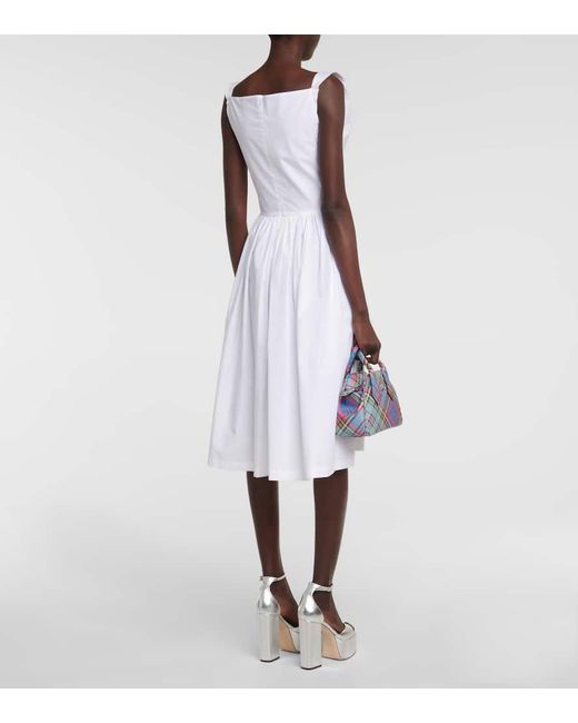 Vivienne Westwood White Sunday Cotton Midi Dress