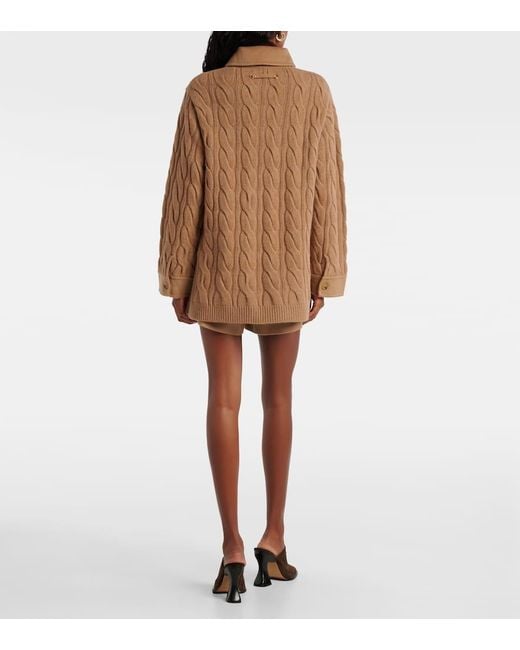 Max Mara Brown Mantel Tacco Aus Kamelhaar