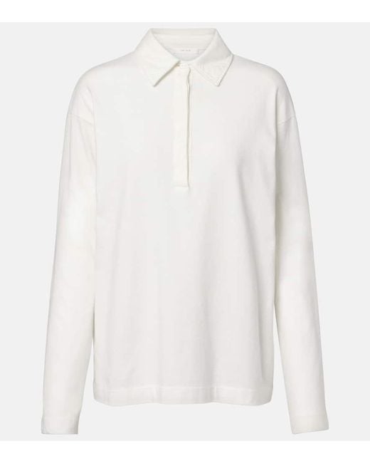 The Row White Polohemd Roddie Aus Baumwolle