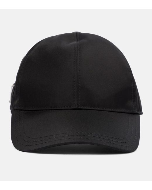 Prada Black Re-Nylon Logo-Plaque Baseball Cap