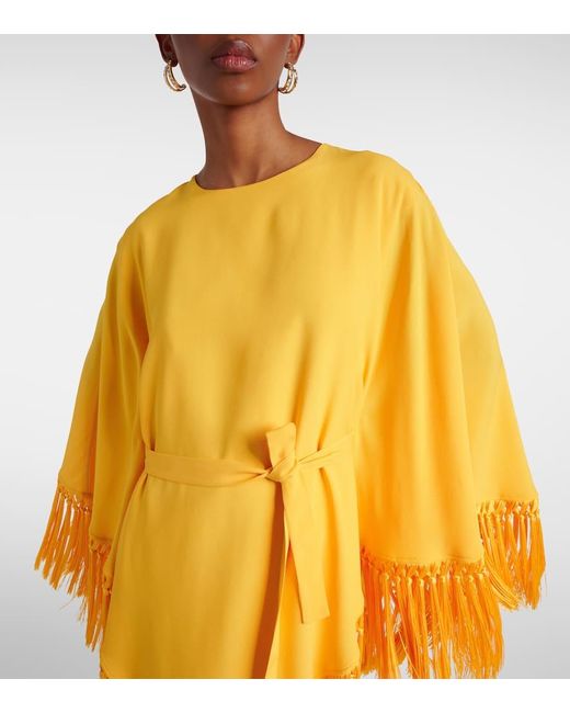 ‎Taller Marmo Yellow Kaftan Aus Crepe-Cady