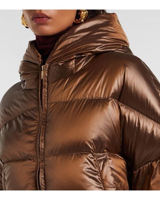 Max Mara The Cube Spaceca Down Jacket in Brown | Lyst