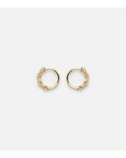 Mateo White 14Kt Earrings With Diamonds And Pearls