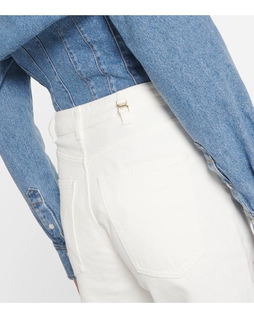Chloé White High-rise Straight Jeans