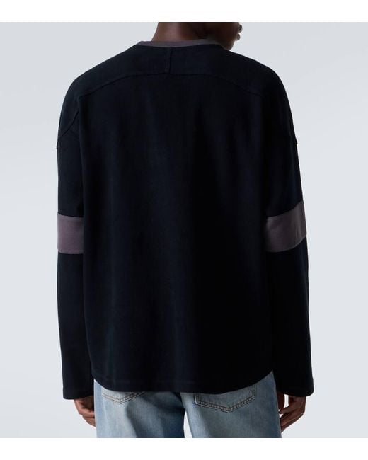 ERL Black Embroidered Cotton Jersey T-Shirt for men