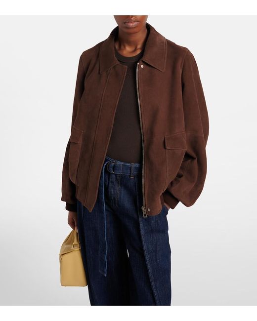 Loewe Brown Suede Blouson Jacket