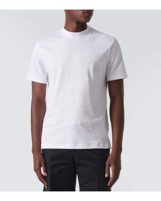 Loro Piana White Cotton Jersey T-Shirt for men