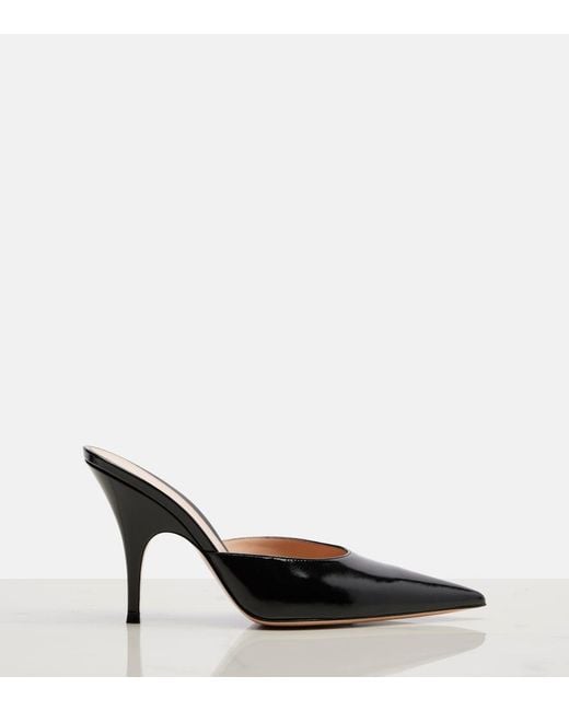 Gianvito Rossi Black Leather Mules
