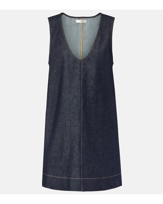 FRAME Blue Denim Minidress