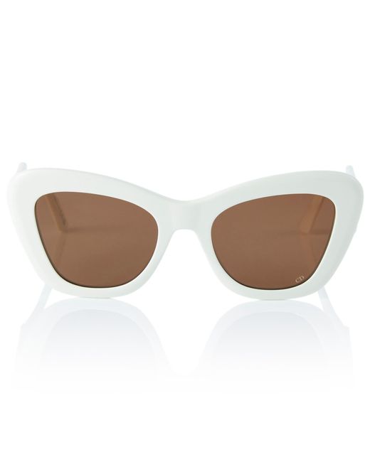 Dior Synthetic Diorbobby B1u Cateye Sunglasses in White Lyst