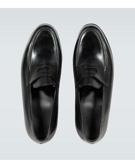 John Lobb Loafers Lopez aus Leder in Black für Herren