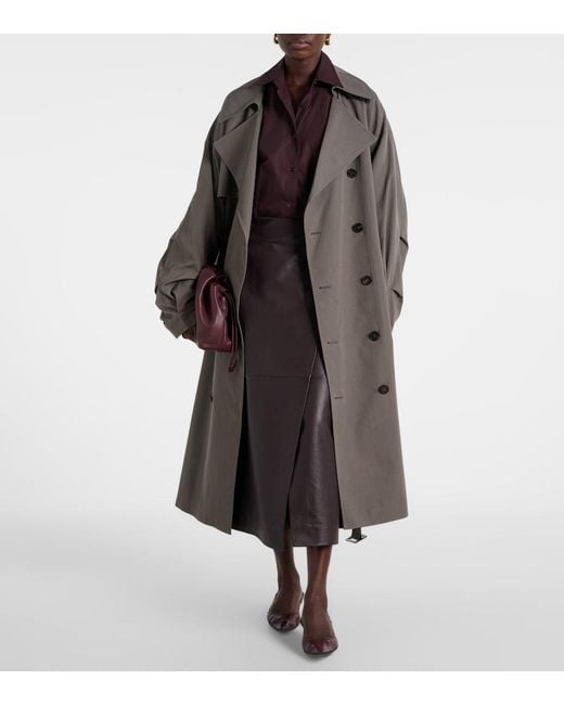 Frankie Shop Brown Mavis Oversized Trench Coat