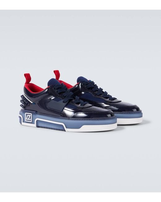 Christian Louboutin Verzierte Sneakers Astrocool Aus Leder in Blue für Herren