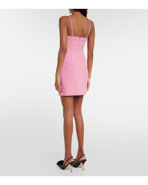 Blumarine Pink Lace-Trimmed Minidress