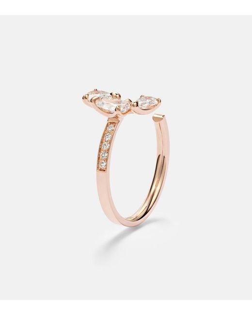 Repossi White Serti Sur Vide 18Kt Rose Ring With Diamonds
