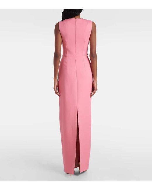 Emilia Wickstead Pink Juulia Crepe Maxi Dress