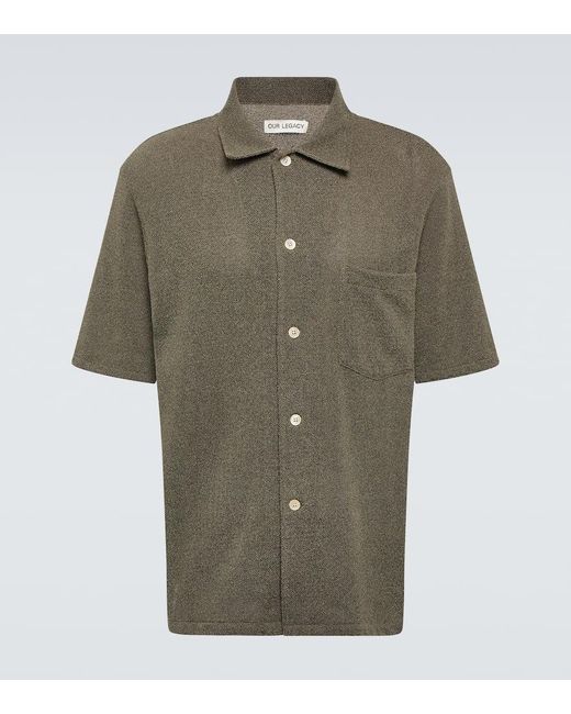 Our Legacy Green Box Boucle Shirt for men