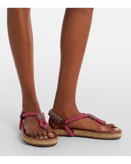 Isabel Marant Pink Gypso Thong Sandals