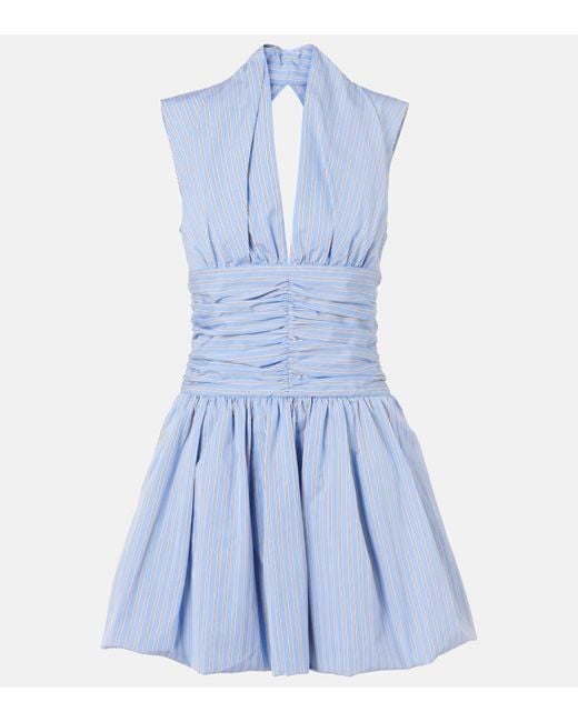 Patou Blue Minikleid Aus Baumwollpopeline
