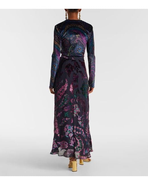 Jupe Longue Imprimee Etro en coloris Blue