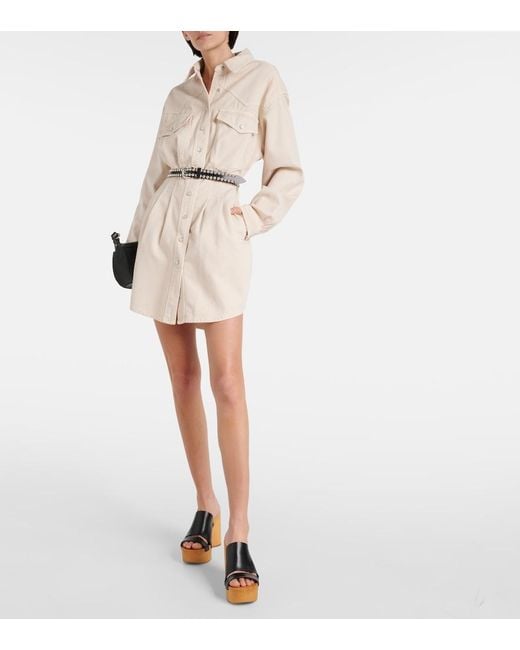 Isabel Marant Natural Liliko Twill Shirt Dress