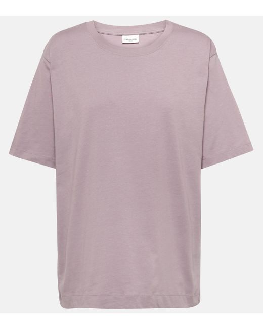 Dries Van Noten Purple Cotton Jersey T-shirt