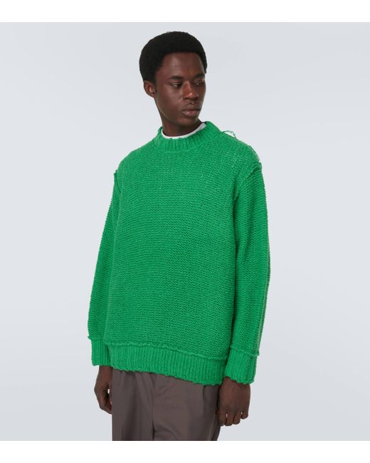 Pull en coton Sacai pour homme en coloris Green