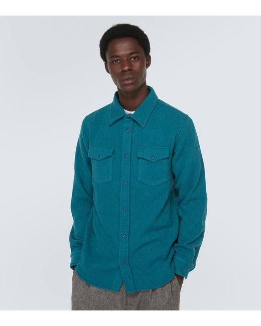 Camicia di God's True Cashmere in Blue da Uomo