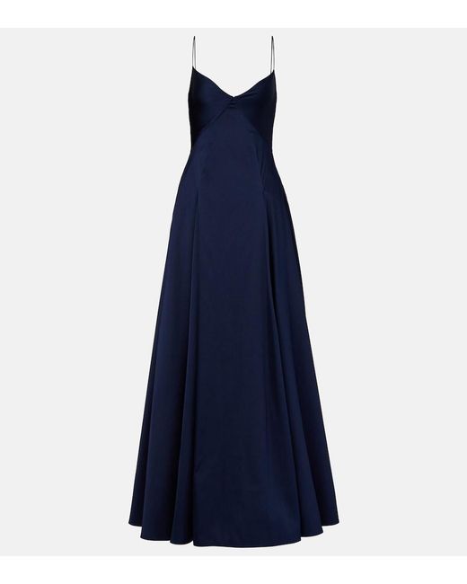 Roland Mouret Blue Taffeta Gown
