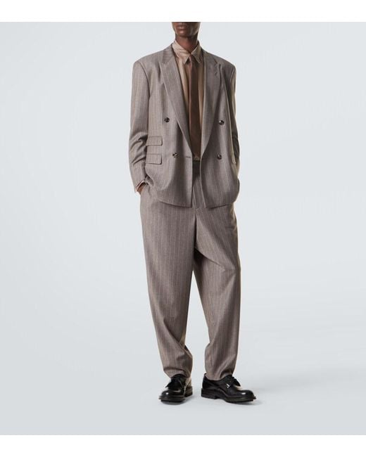 Giorgio Armani Brown Pinstripe Virgin Wool Suit for men