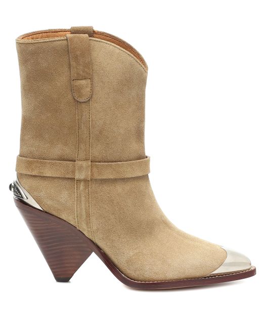 natural suede ankle boots