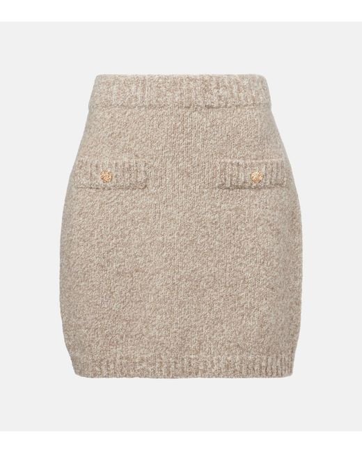 Jardin Des Orangers Natural Cashmere-Blend Miniskirt