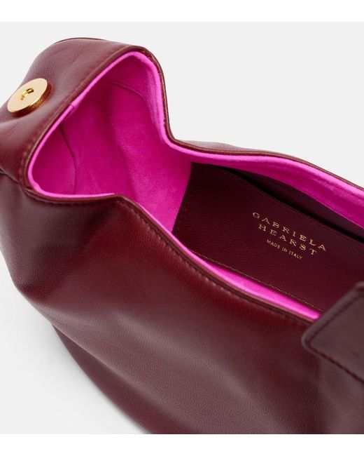 Gabriela Hearst Red Clutch Soft Demi Aus Leder