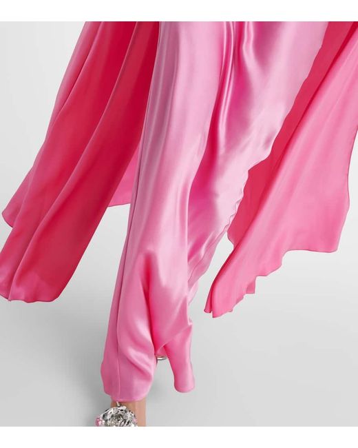 Rodarte Pink Caped Silk Gown