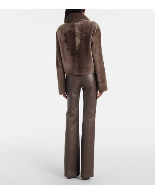 Joseph Brown Reversible Shearling And Leather Jacket