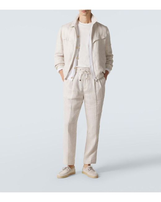 Brunello Cucinelli White Cotton Jersey T-Shirt for men