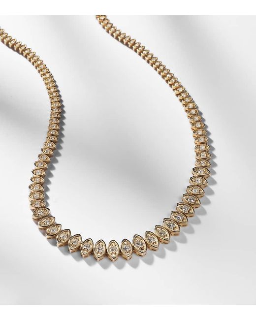 Sydney Evan Metallic Eternity 14Kt Necklace With Diamonds