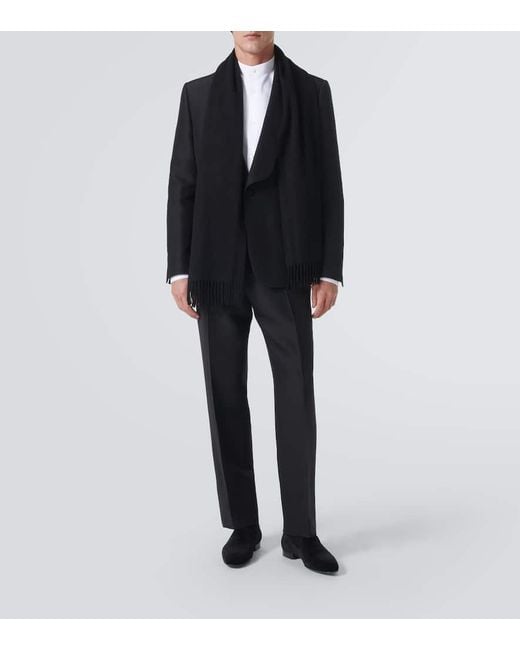 Loro Piana Blue Wool And Silk Suit Pants for men