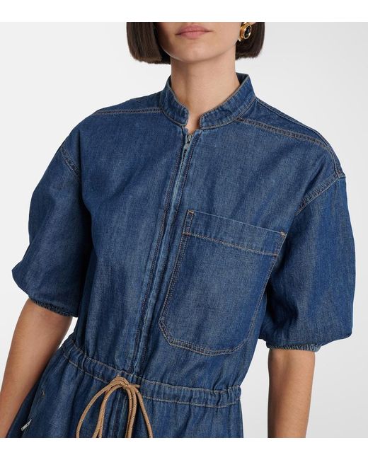 Veronica Beard Blue Akerman Denim Minidress