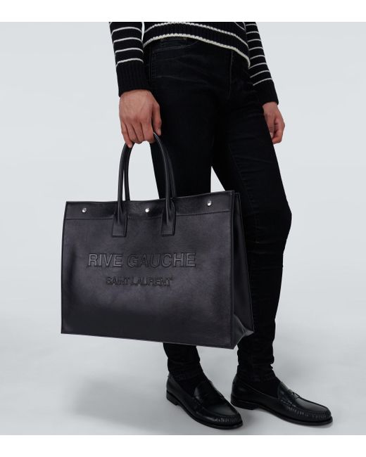 Cabas Rive Gauche en cuir Saint Laurent pour homme en coloris Noir | Lyst