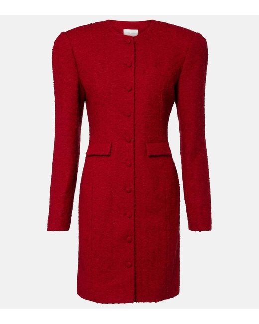 Magda Butrym Red Boucle Minidress