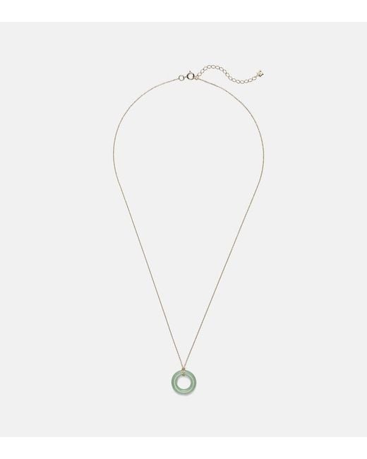 Mateo White Donut 14Kt Necklace With Jade