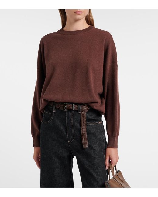 Brunello Cucinelli Brown Monili Cashmere Sweater