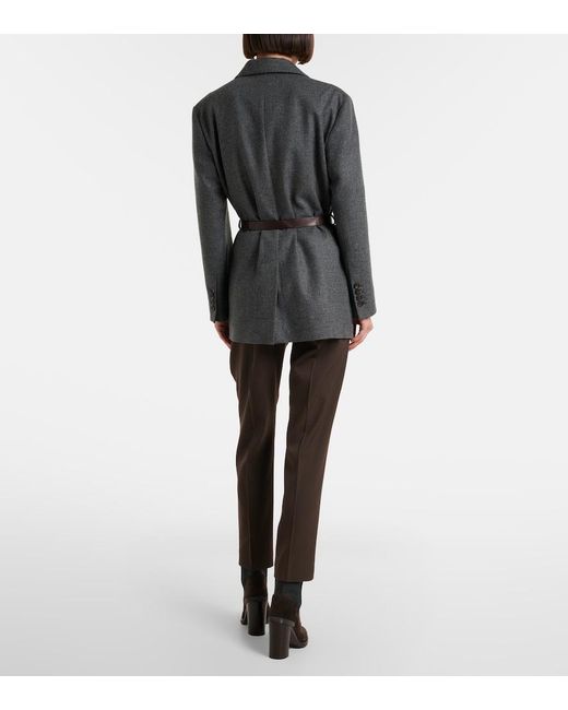 Brunello Cucinelli Brown Monili Wool Slim Pants